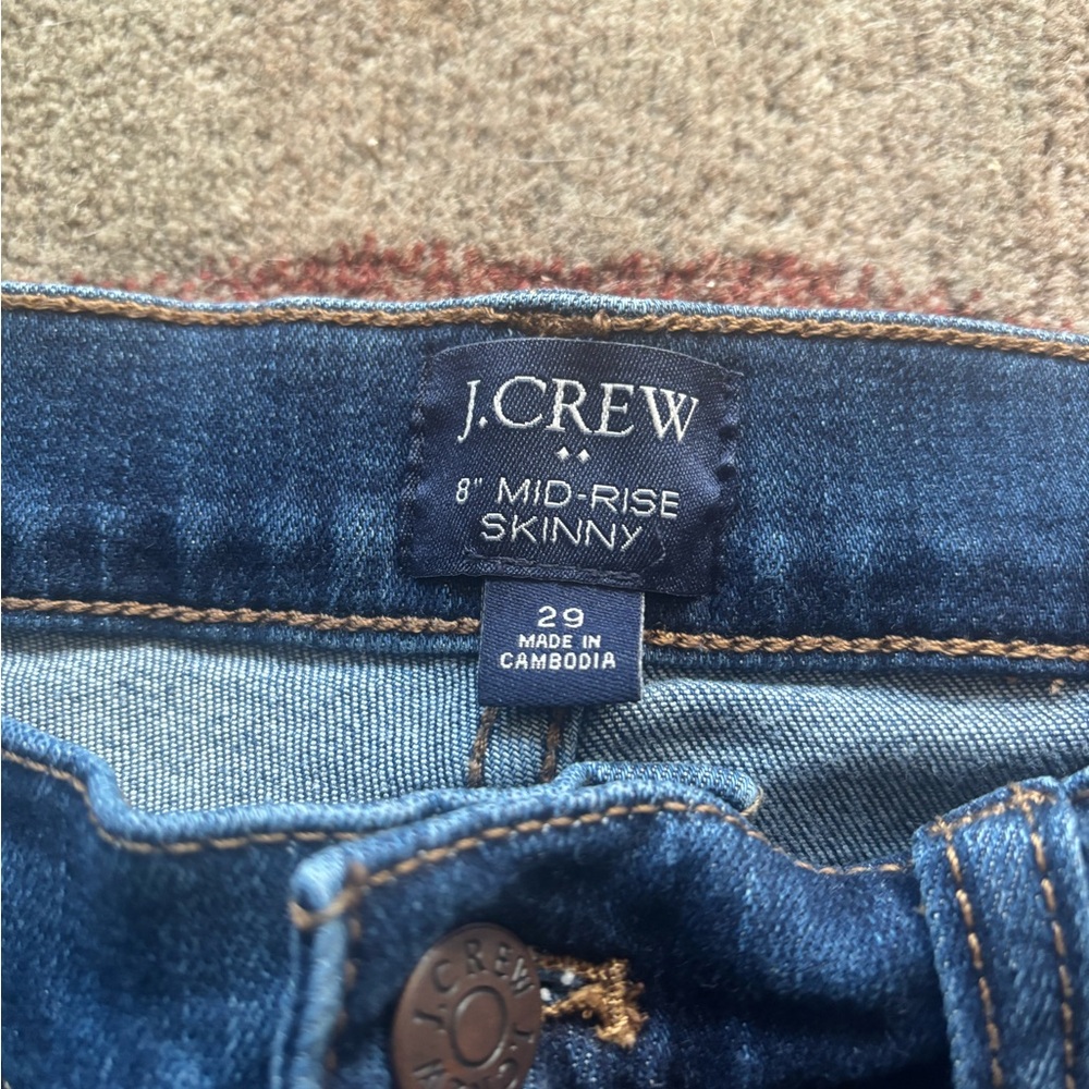 J. Crew Women's Mid-Rise Skinny Jeans - Sz 29 - Picture 3 of 8